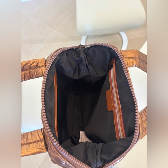 Quilted Metallic Bronze Women's Bag Small Size - Picture 5 of 6